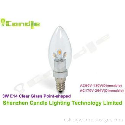 2700k 270lm Edison Screw Base Casino E14 Led Candle Lamp 3